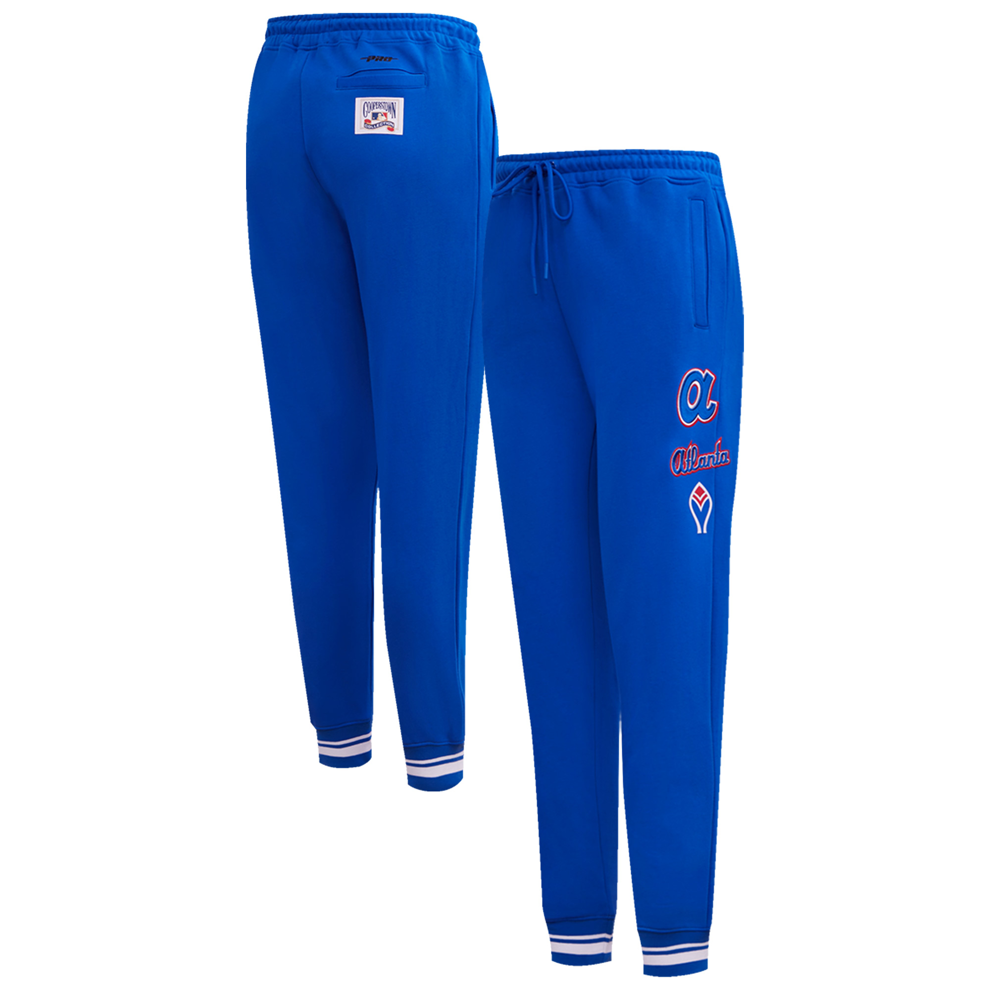 Women's Pro Standard Royal Atlanta Braves Cooperstown Collection Retro Classic Rib Fleece Sweatpants - Image 5