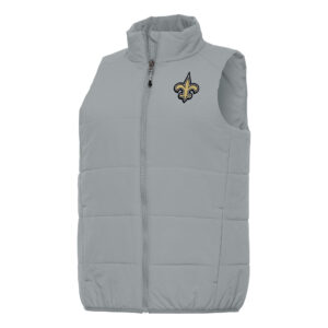 Women's Antigua  Gray New Orleans Saints Experience Full-Zip Vest