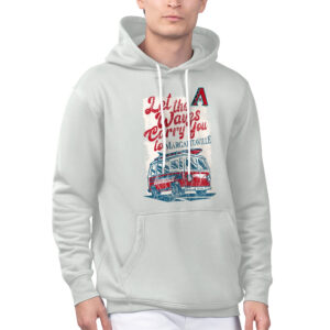 Men's Margaritaville Silver Arizona Diamondbacks Bus Waves Graphic Pullover Hoodie