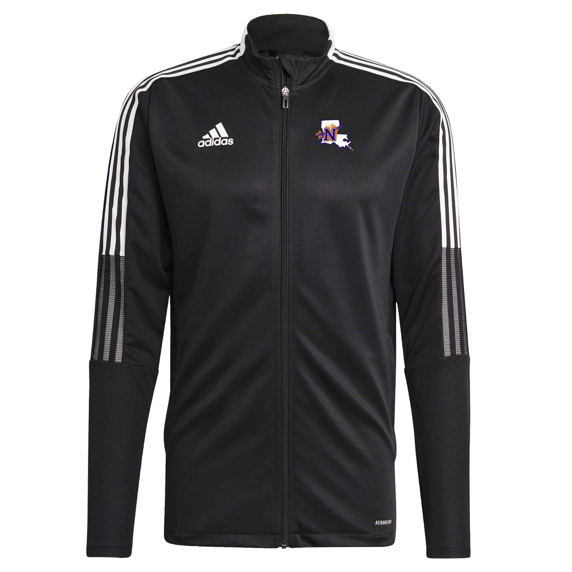 Men's adidas Black Northwestern Wildcats Tiro 21 AEROREADY Full-Zip Track Jacket - Image 3