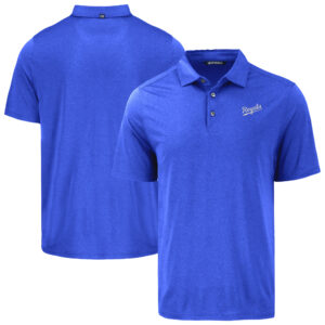 Men's Cutter & Buck Blue Kansas City Royals Coastline Epic Comfort Eco Recycled Polo