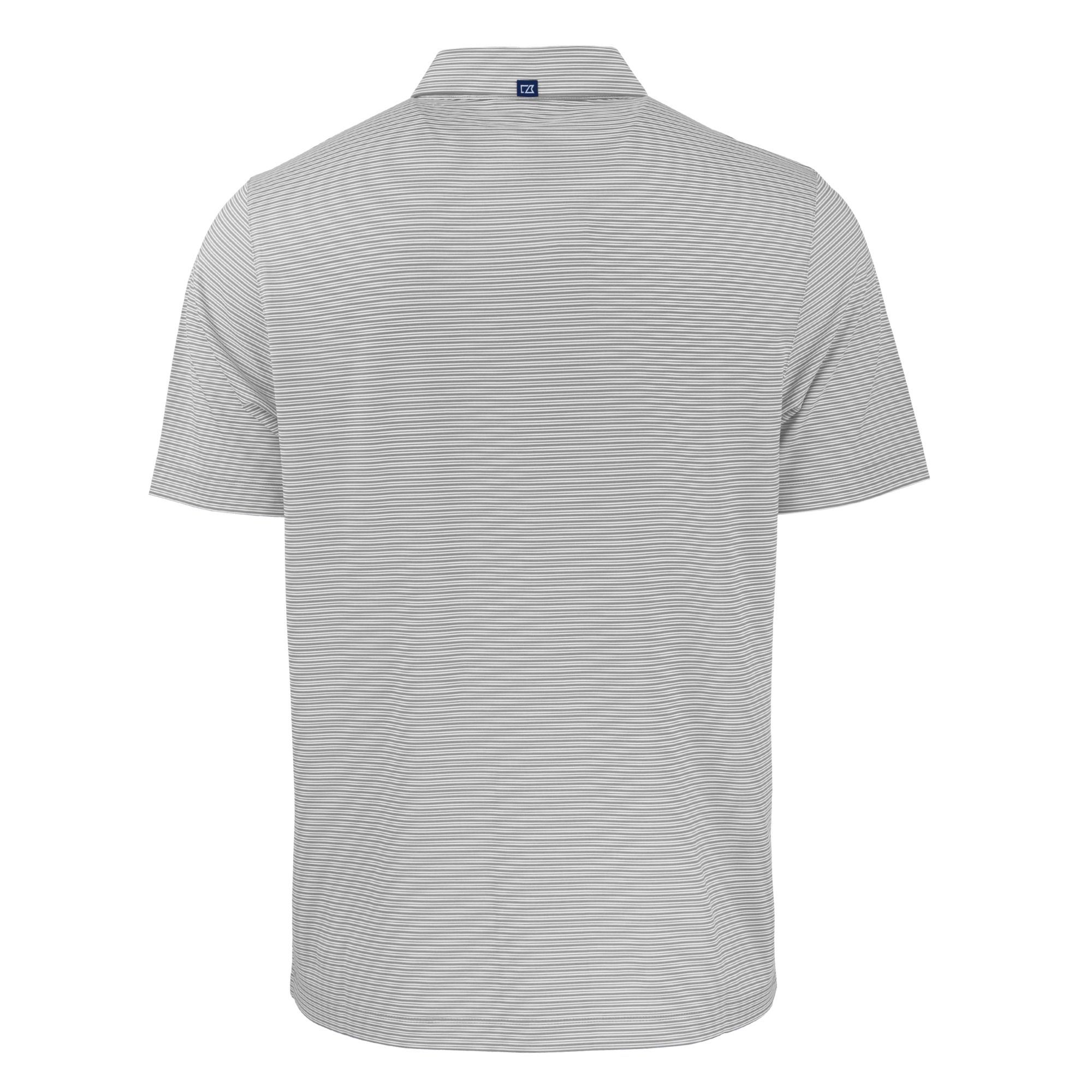 Men's Cutter & Buck Gray New York Yankees Big & Tall Forge Eco Double Stripe Stretch Recycled Polo - Image 4