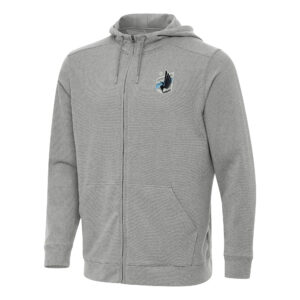 Men's Antigua Heather Gray Minnesota United FC Effortless Full-Zip Hoodie