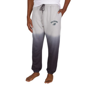 Men's Concepts Sport Gray/Charcoal Miami Dolphins Dusk Dip Dye Lightweight French Terry Lounge Pants