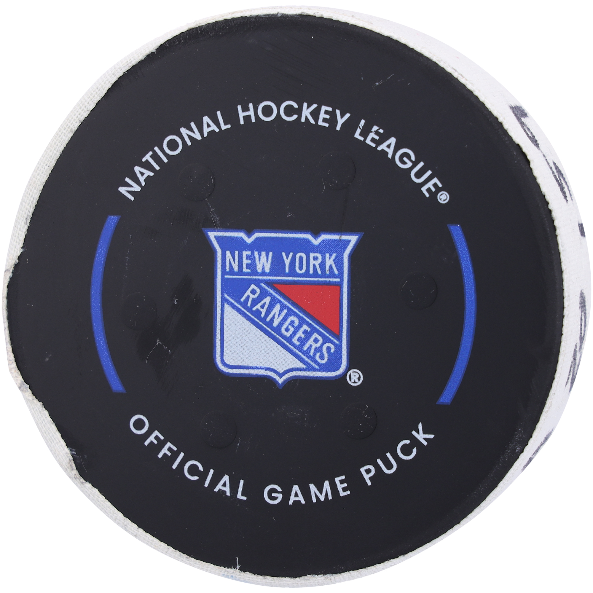 Jaccob Slavin Carolina Hurricanes Game-Used Goal Puck from 2024 Stanley Cup Playoffs Second Round Game 1 vs. New York Rangers - Image 2