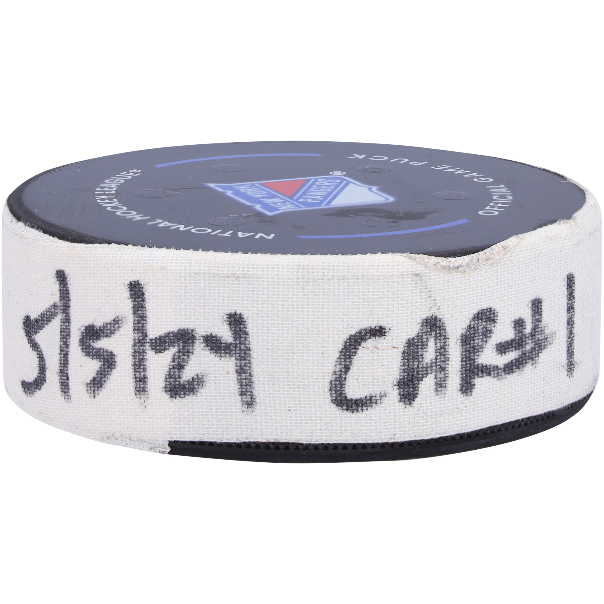 Jaccob Slavin Carolina Hurricanes Game-Used Goal Puck from 2024 Stanley Cup Playoffs Second Round Game 1 vs. New York Rangers - Image 4