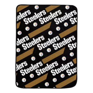Pegasus Pittsburgh Steelers 60" x 72" Slanted Half-Stripe Wordmark Ultra Soft Blanket