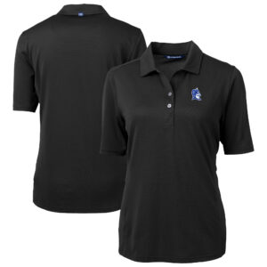 Women's Cutter & Buck  Black Duke Blue Devils Virtue Eco Pique Recycled Polo