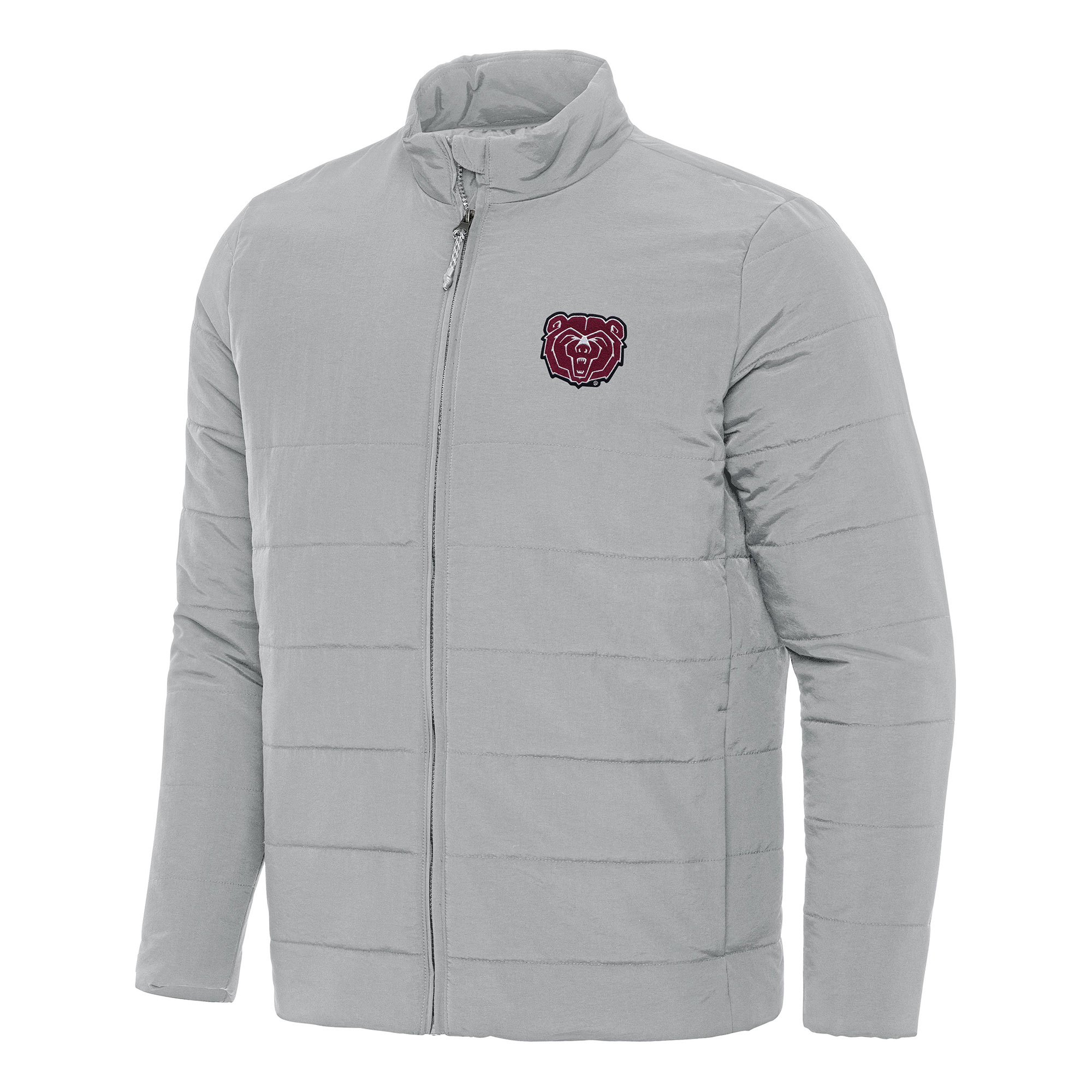 Men's Antigua Gray Missouri State University Bears Swelter Full-Zip Puffer Jacket