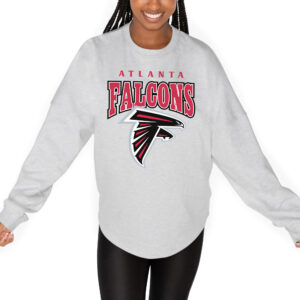 Women's Gameday Couture  Ash Atlanta Falcons French Terry Pullover Sweatshirt