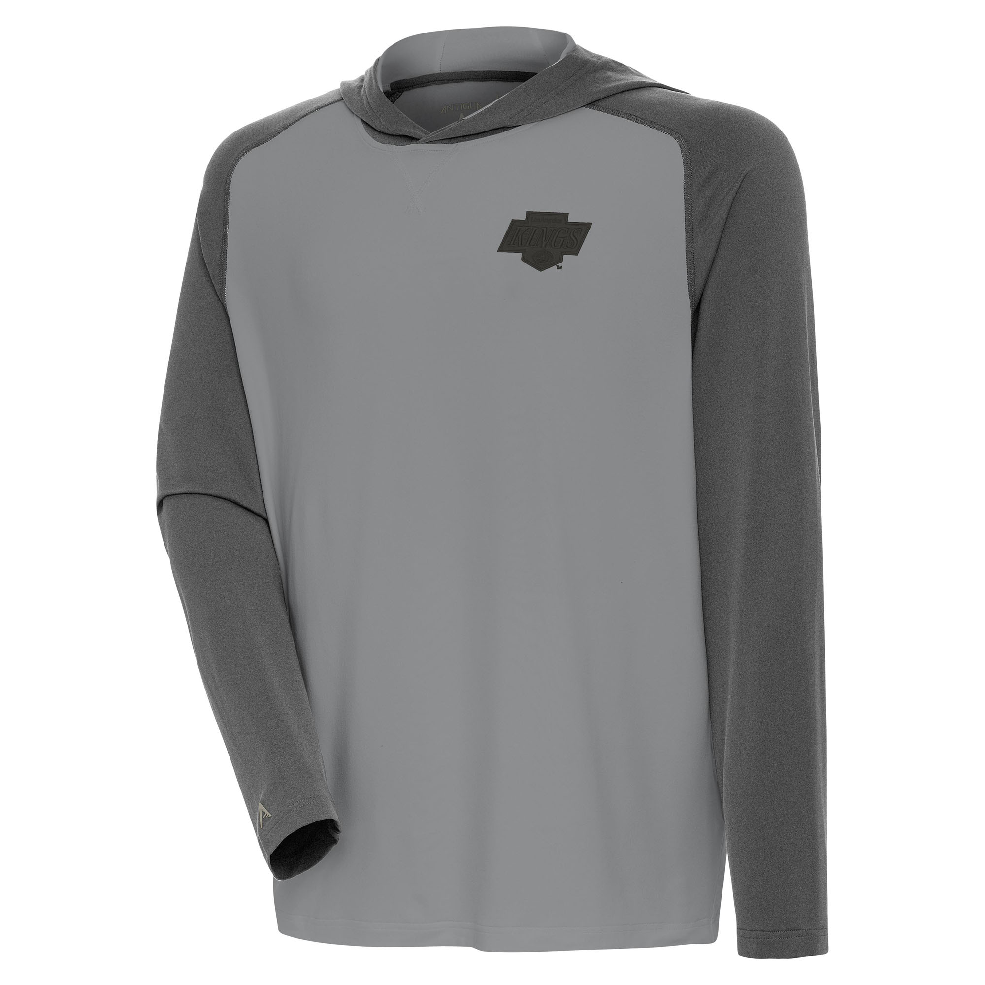 Men's Antigua Gray Los Angeles Kings Tonal Intrepid Pullover Hoodie