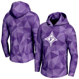 Men's ProSphere  Purple Furman Paladins Long Sleeve Hooded T-Shirt