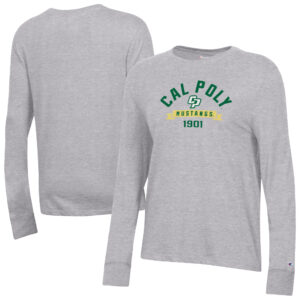 Women's Champion  Gray Cal Poly Mustangs Core Long Sleeve T-Shirt