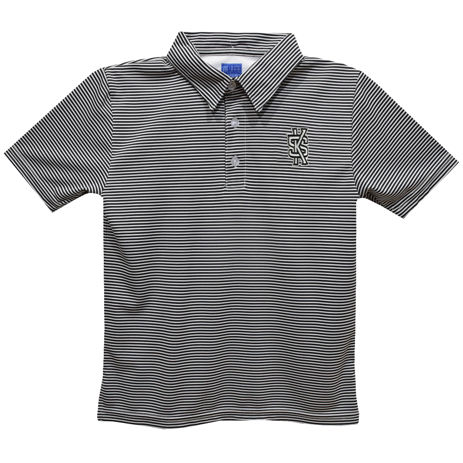 Toddler Vive La Fete Black Kennesaw State Owls Pencil Stripe Polo
