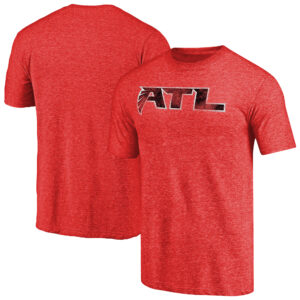 Men's Red Atlanta Falcons Distressed Alternate Logo Secondary Tri-Blend T-Shirt