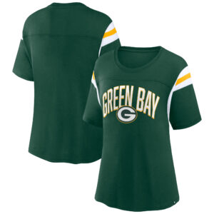 Women's Fanatics Green Green Bay Packers Earned Stripes T-Shirt