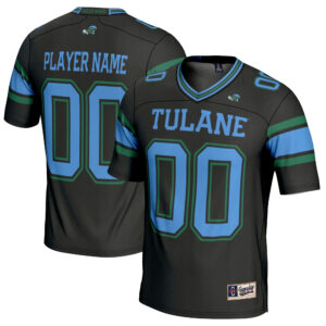 Men's GameDay Greats Black Tulane Green Wave NIL Pick-A-Player Football Jersey