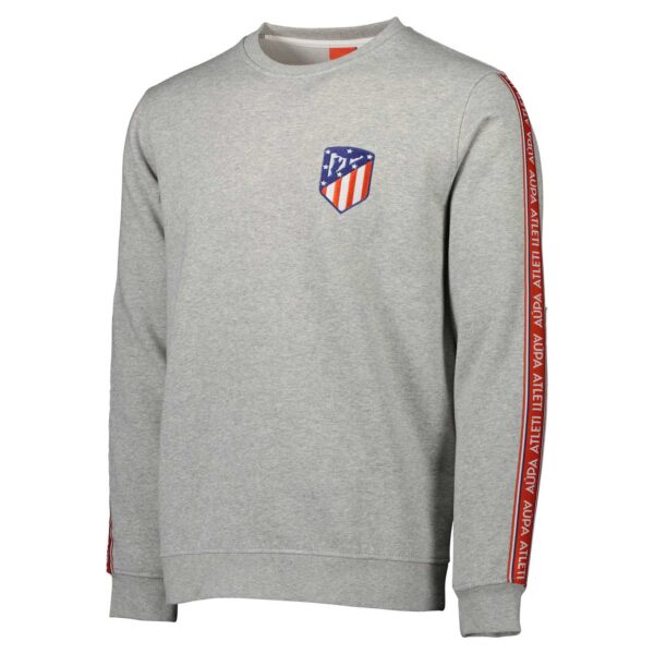 Men's Heather Gray Atletico de Madrid Taped Pullover Sweatshirt - Image 3