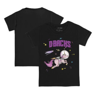 Infant Tiny Turnip Black Arizona Diamondbacks Space Unicorn T-Shirt