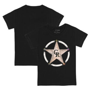 Toddler Tiny Turnip Black Colorado Rockies Military Star T-Shirt