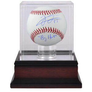 Frank Thomas Chicago White Sox Autographed Baseball with "Big Hurt" Inscription and Mahogany Baseball Display Case