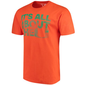 Men's adidas Orange Miami Hurricanes Stealth Slogan T-Shirt