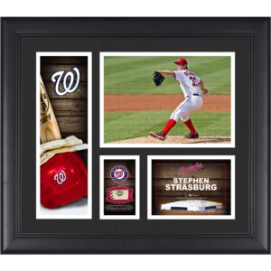 Stephen Strasburg Washington Nationals Framed 15" x 17" Player Collage with a Piece of Game-Used Ball