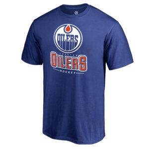 Men's Royal Edmonton Oilers Team Lockup T-Shirt