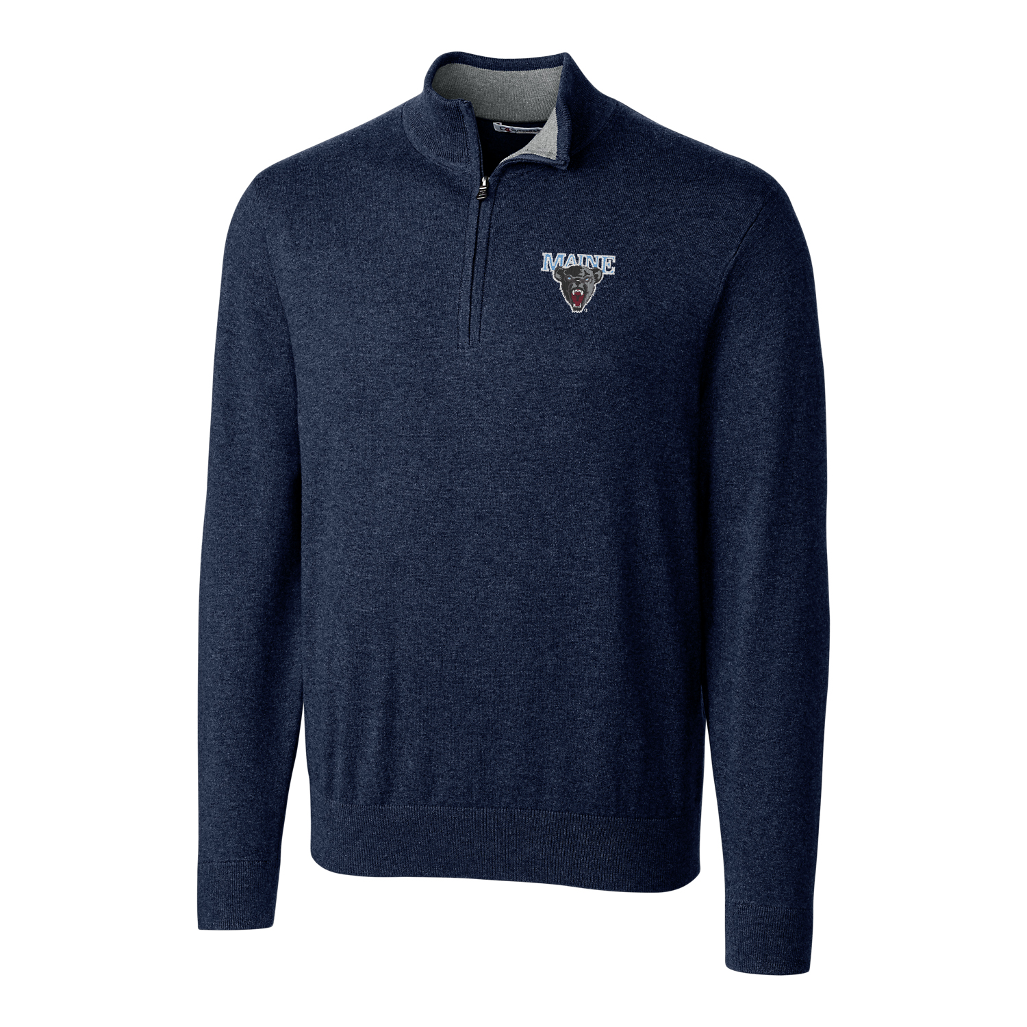 Men's Cutter & Buck Navy Maine Black Bears Big & Tall Lakemont Half-Zip Jacket