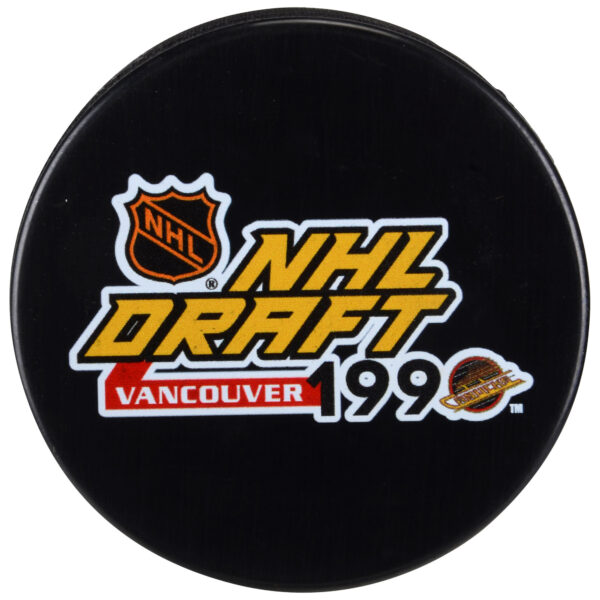 1990 NHL Draft Unsigned Draft Logo Hockey Puck