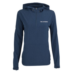 Women's Navy Citadel Bulldogs Pullover Stretch Anorak Jacket