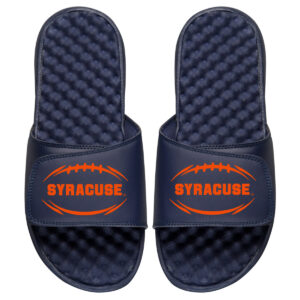 Men's ISlide Navy Syracuse Orange Football Logo Slide Sandals