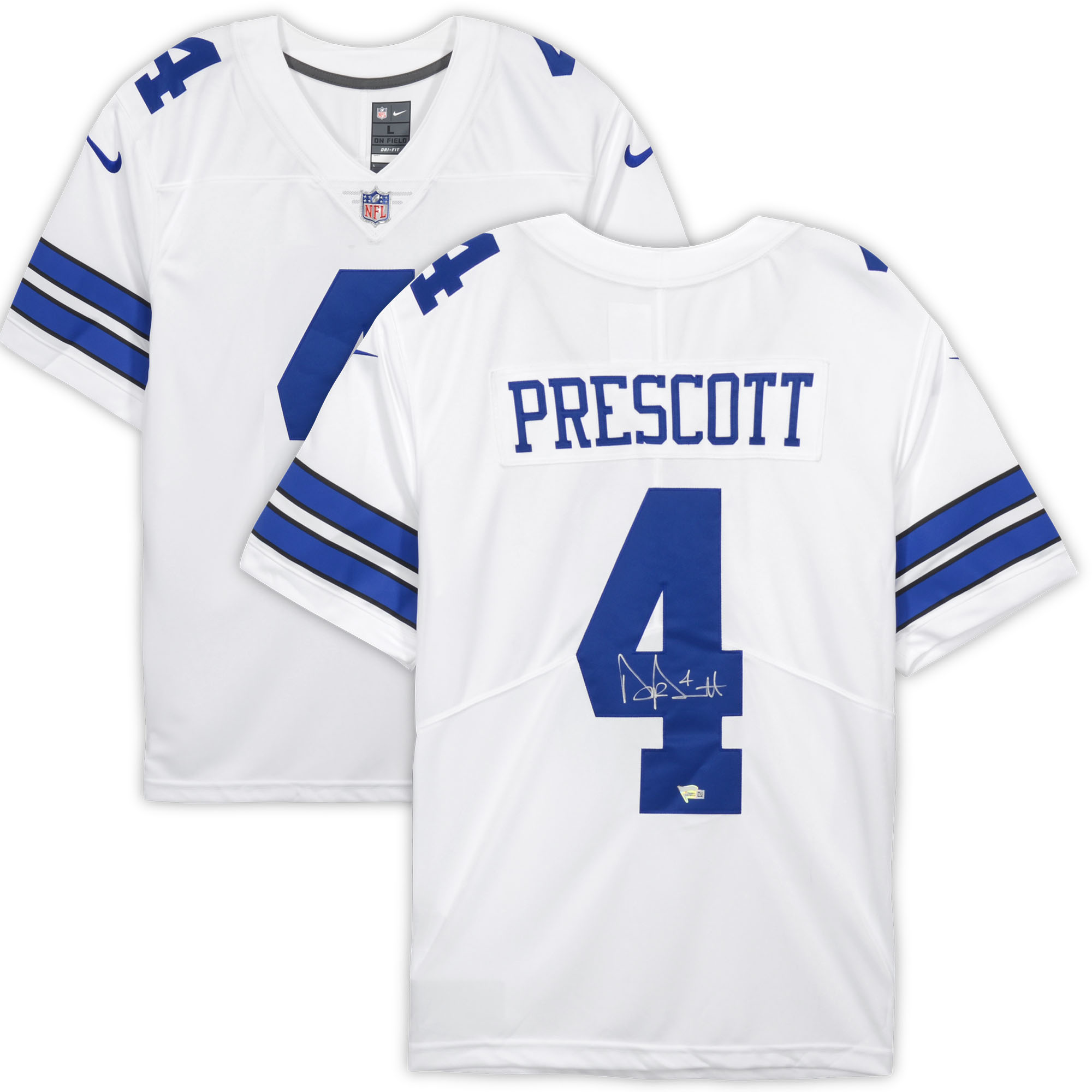 Dak Prescott Dallas Cowboys Autographed White Nike Limited Jersey - Image 6
