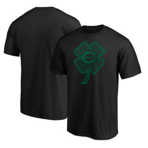 Men's Black Cincinnati Reds St. Patrick's Day Celtic Charm T-Shirt