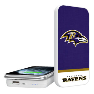 Baltimore Ravens Endzone Solid Design Wireless 5000mAh Powerbank