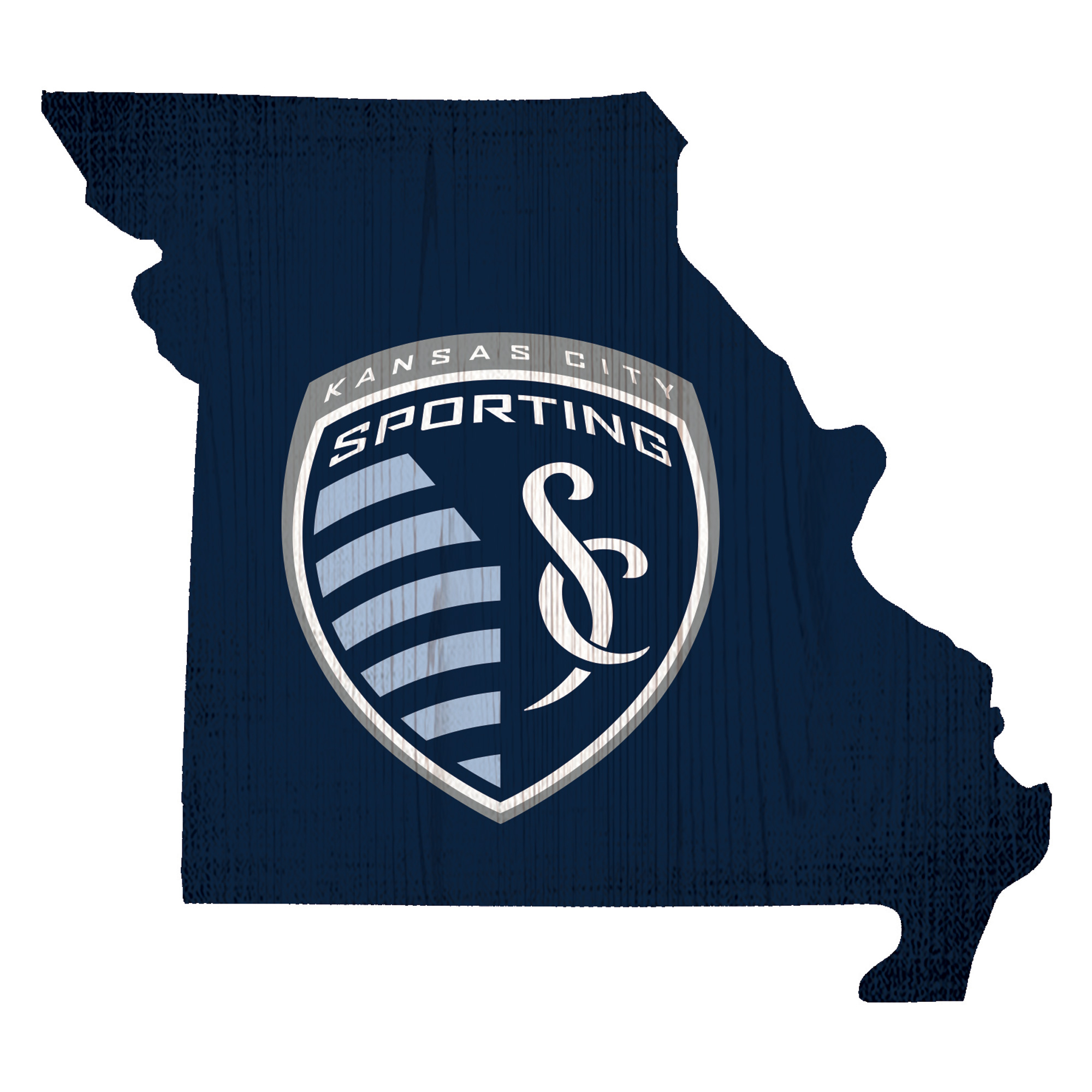 Sporting Kansas City 12'' x 12'' Logo State Sign