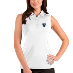 Women's Antigua White Villanova Wildcats Tribute Sleeveless Polo