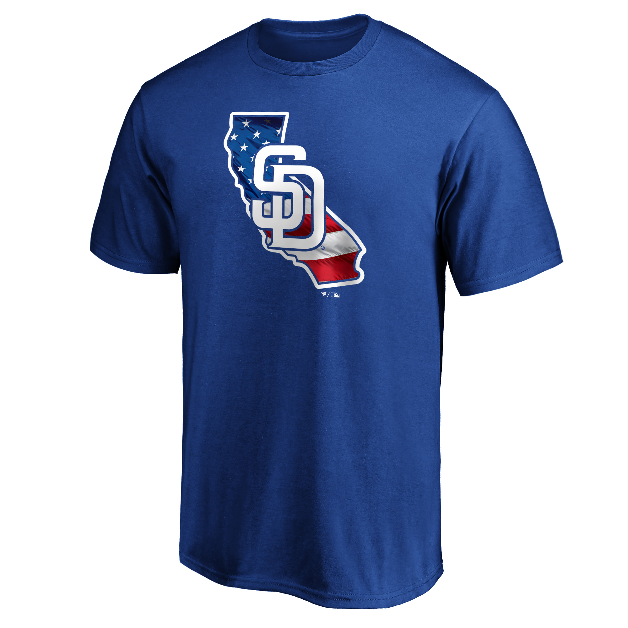 Men's Royal San Diego Padres Team Banner State T-Shirt - Image 6