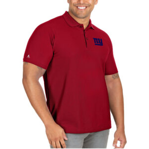 Men's Antigua Red New York Giants Big & Tall Legacy Pique Polo