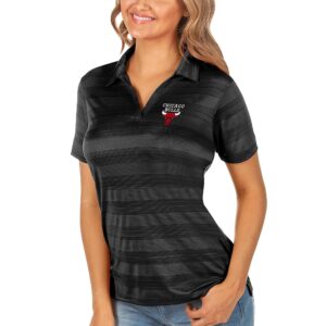 Women's Antigua Black Chicago Bulls Compass Polo