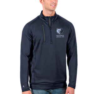 Men's Antigua Navy Memphis Grizzlies Big & Tall Generation Quarter-Zip Pullover Jacket