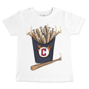 Infant Tiny Turnip White Cleveland Guardians Hot Bats T-Shirt