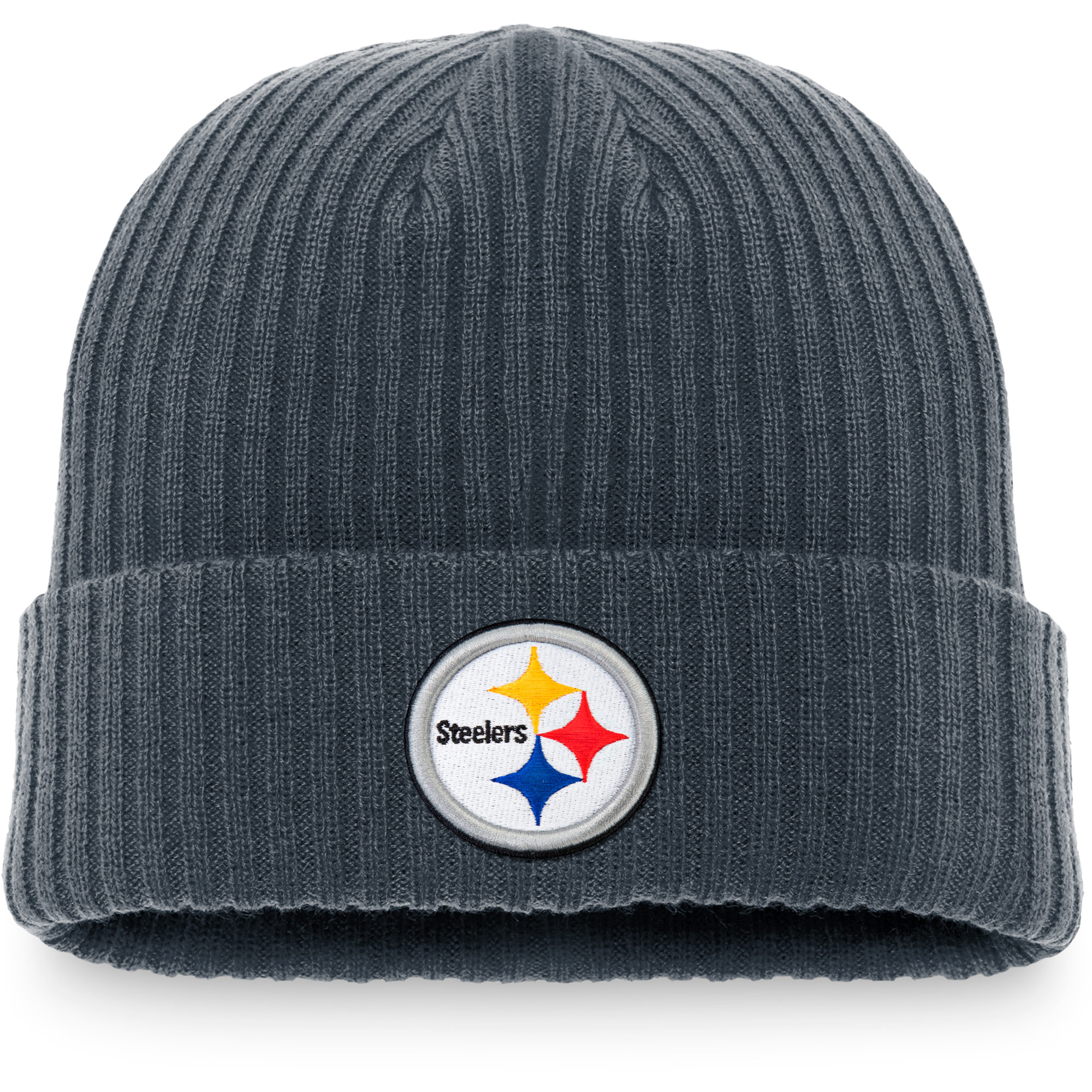 Men's Charcoal Pittsburgh Steelers Dark Shadow Cuffed Knit Hat