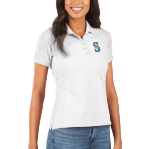 Women's Antigua White Seattle Mariners Legacy Pique Polo