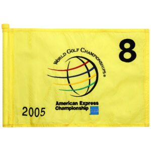 PGA TOUR Event-Used #8 Yellow Pin Flag from The American Express Championship on October 6th to 9th 2005