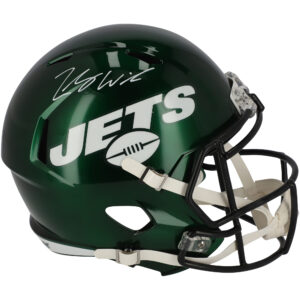 Zach Wilson New York Jets Autographed Riddell Speed Replica Helmet