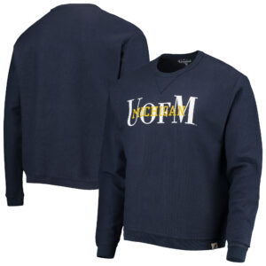 Men's League Collegiate Wear Navy Michigan Wolverines Timber Pullover Sweatshirt