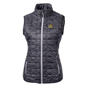 Women's Cutter & Buck Black Bryant Bulldogs Eco Full-Zip Puffer Vest