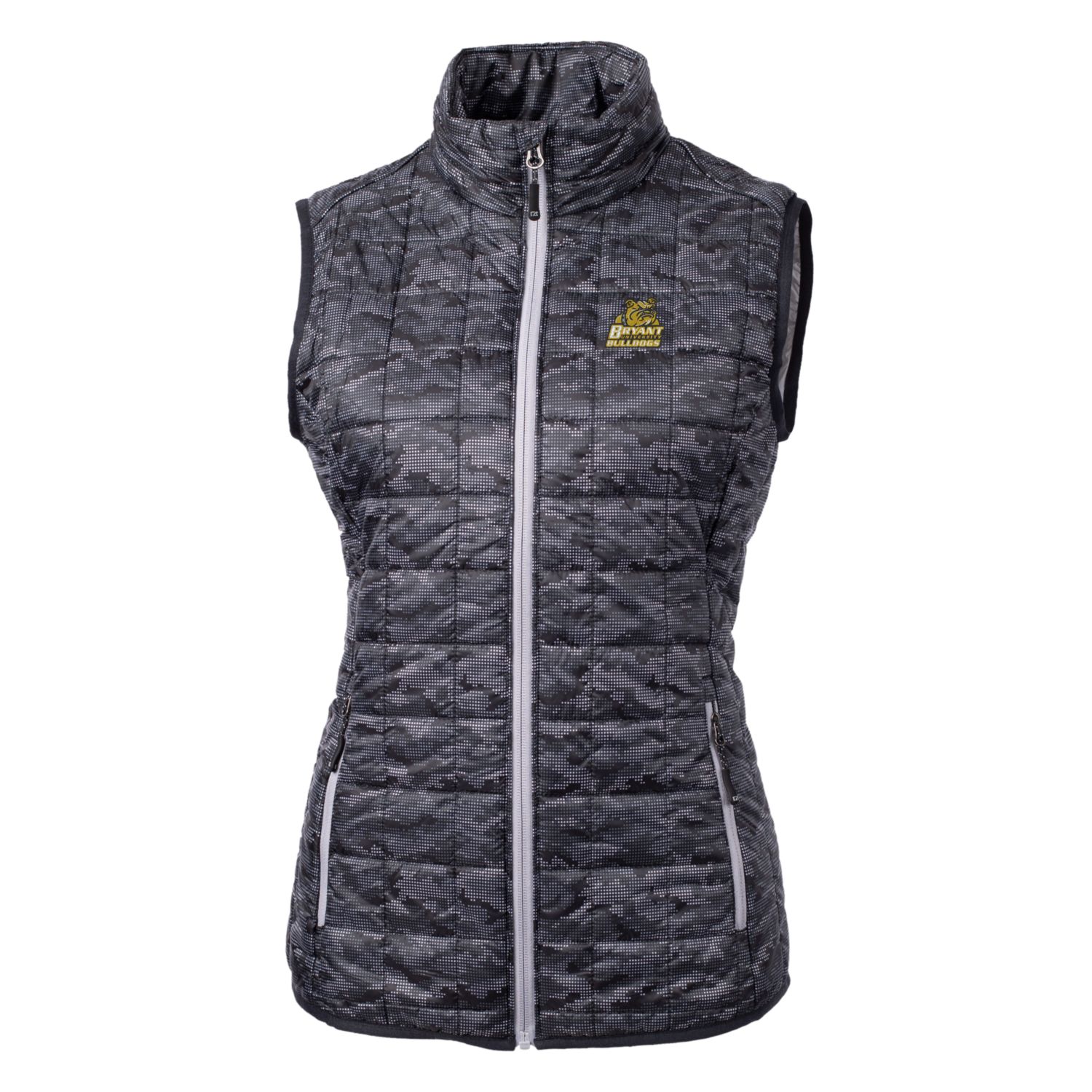 Women's Cutter & Buck Black Bryant Bulldogs Eco Full-Zip Puffer Vest