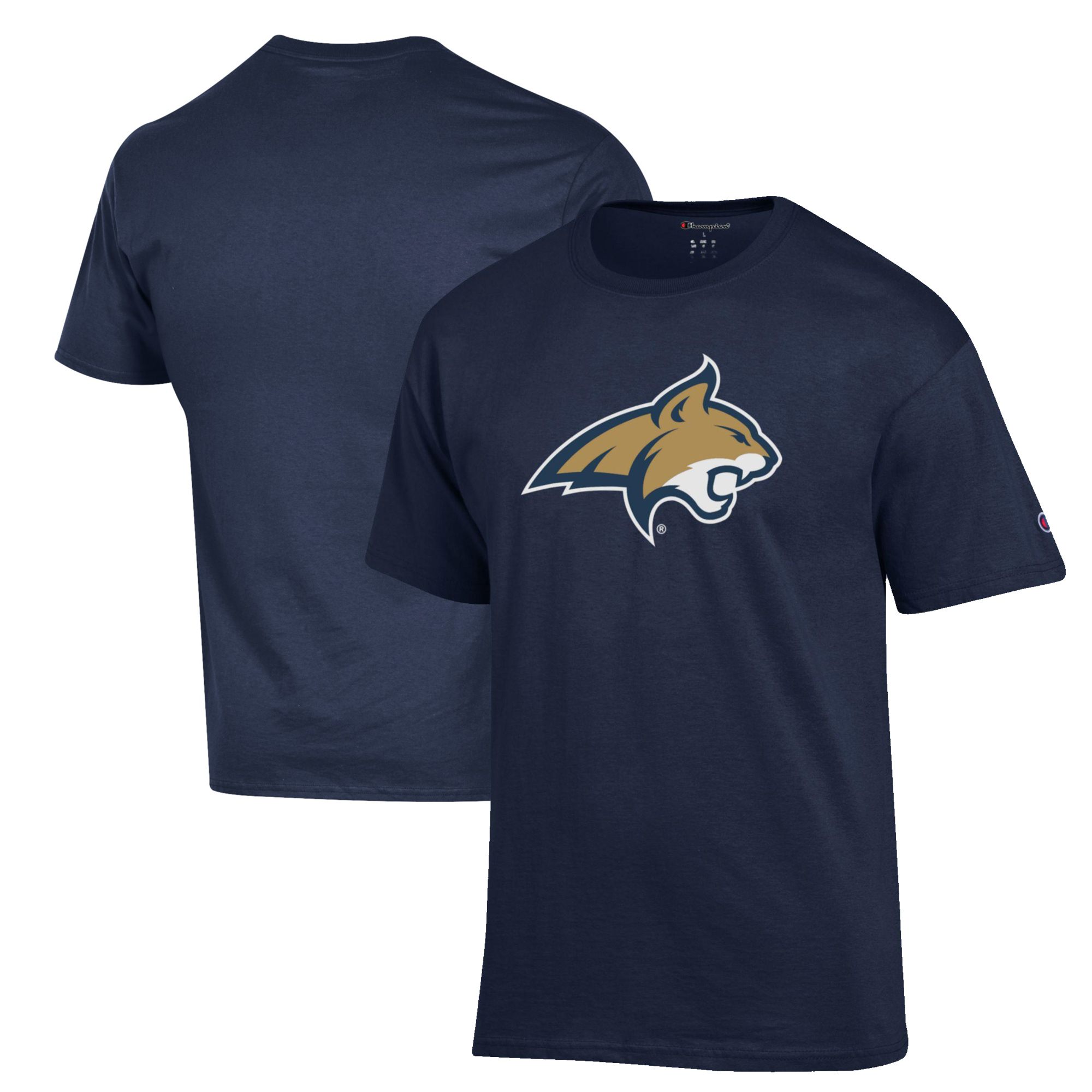 Men's Champion Navy Montana State Bobcats Primary Jersey T-Shirt